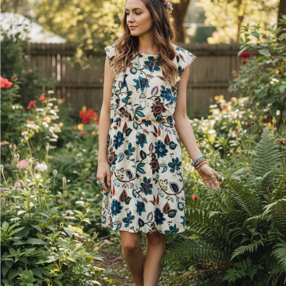 Boho Romantic‎ Midi Dress size XL Country Tease Forest Fairy Mothers Day